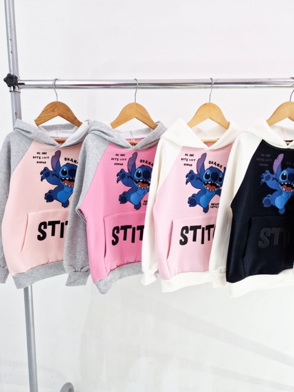 Buzo Frizado Stitch 2 Buzo Canguro Stitch con Friza