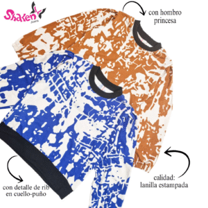 Buzo Lanilla Estampada (Cuello Redondo)