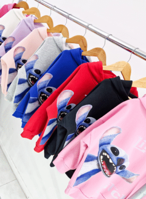 Buzo Frizado Lilo & Stitch (Cuello Redondo)