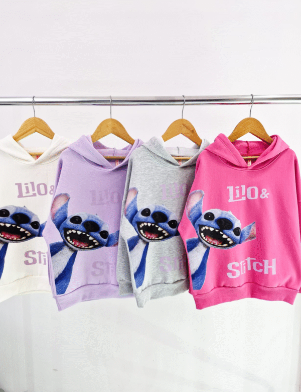 Buzo Frizado Lilo & Stitch (Cuello Redondo)