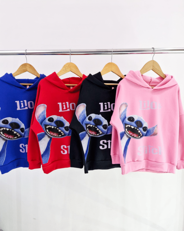 Buzo Frizado Lilo & Stitch (Cuello Redondo)