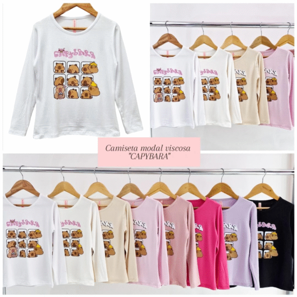 Camiseta Modal Viscosa Capybara