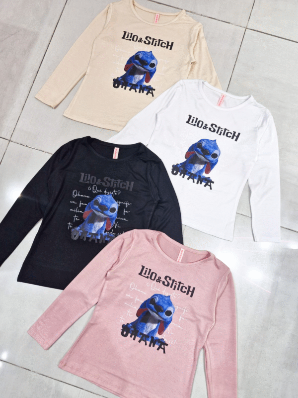 Camiseta modal viscosa STITCH 2 Camiseta Modal Viscosa STITCH (Manga Larga)