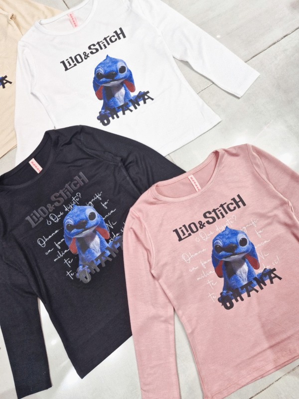 Camiseta modal viscosa STITCH 3 Camiseta Modal Viscosa STITCH (Manga Larga)